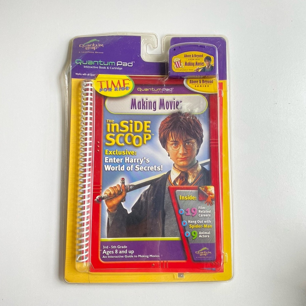 HARRY POTTER Quantum Pad The Inside Scoop Making Movies Leap Pad Book Cartridge